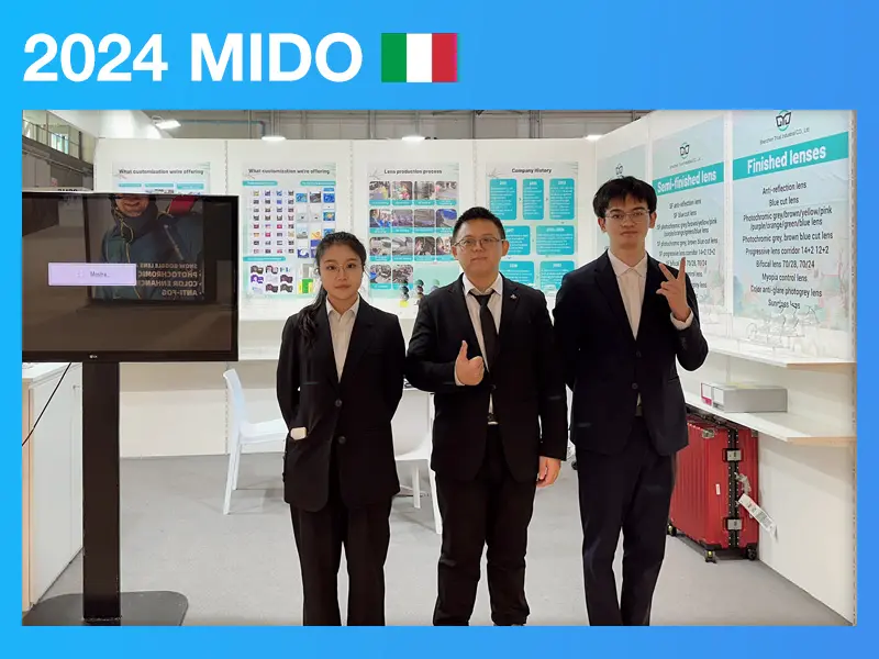 A group photo of our business team at MIDO eyeware show 2024.