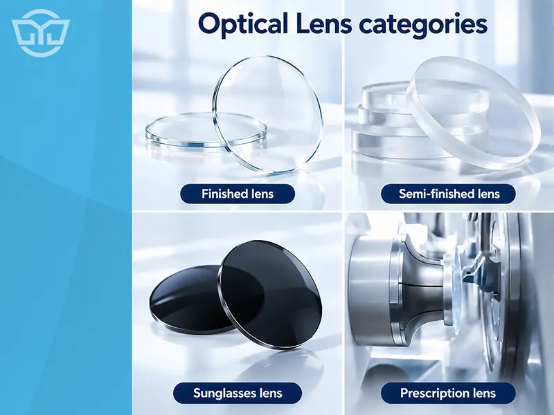 Optical lens category: finished lens, semi-fnished lens, sunglass lens,RX lens