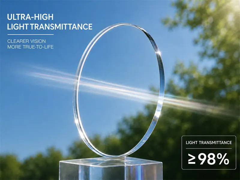 high light transmittance for 1.56 blue cut SHMC gold coating lens