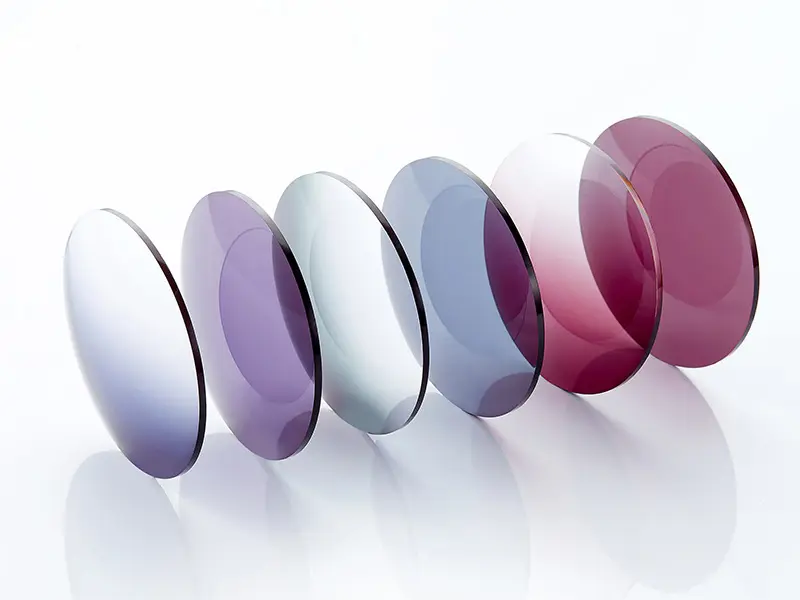 Sunglasses lenses in a variety of colors are available to meet both UV protection and style needs.