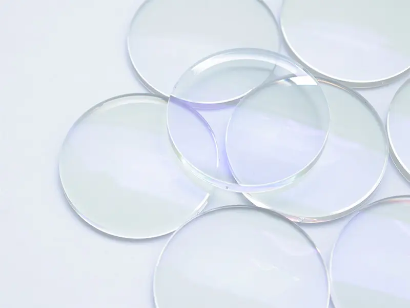 A wide variety of finished lenses were on display to meet diverse lens needs.